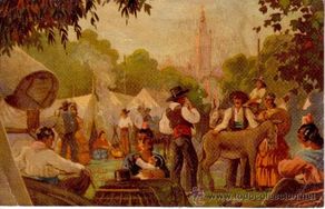 Postales: SEVILLA - CARABANA DE GITANOS